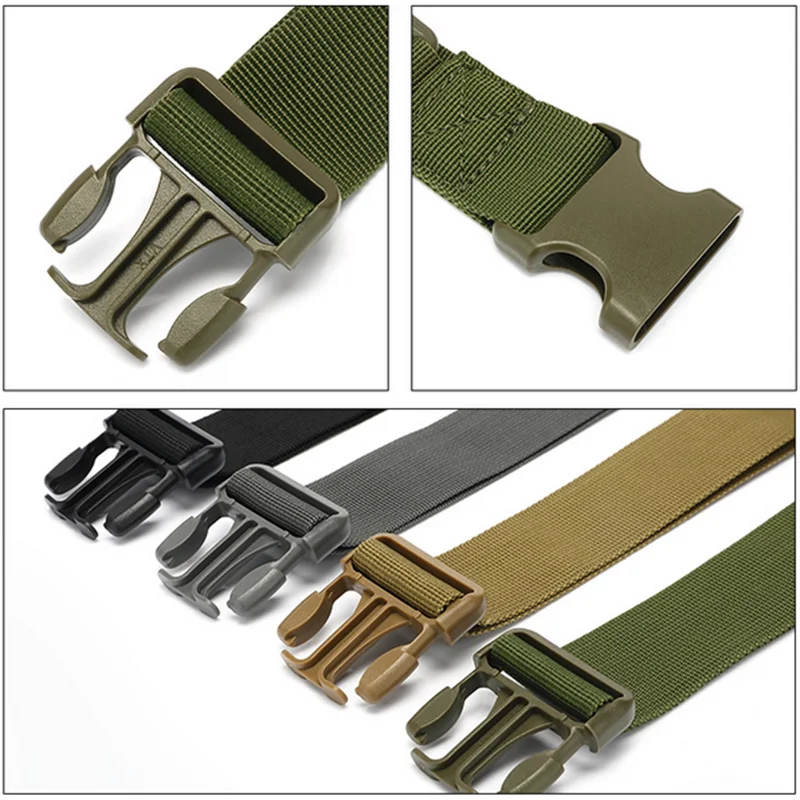 Canvas Sport Belt With Plastic Buckle Adjustable Outdoor Fan Waistband Belt Waist Back Support