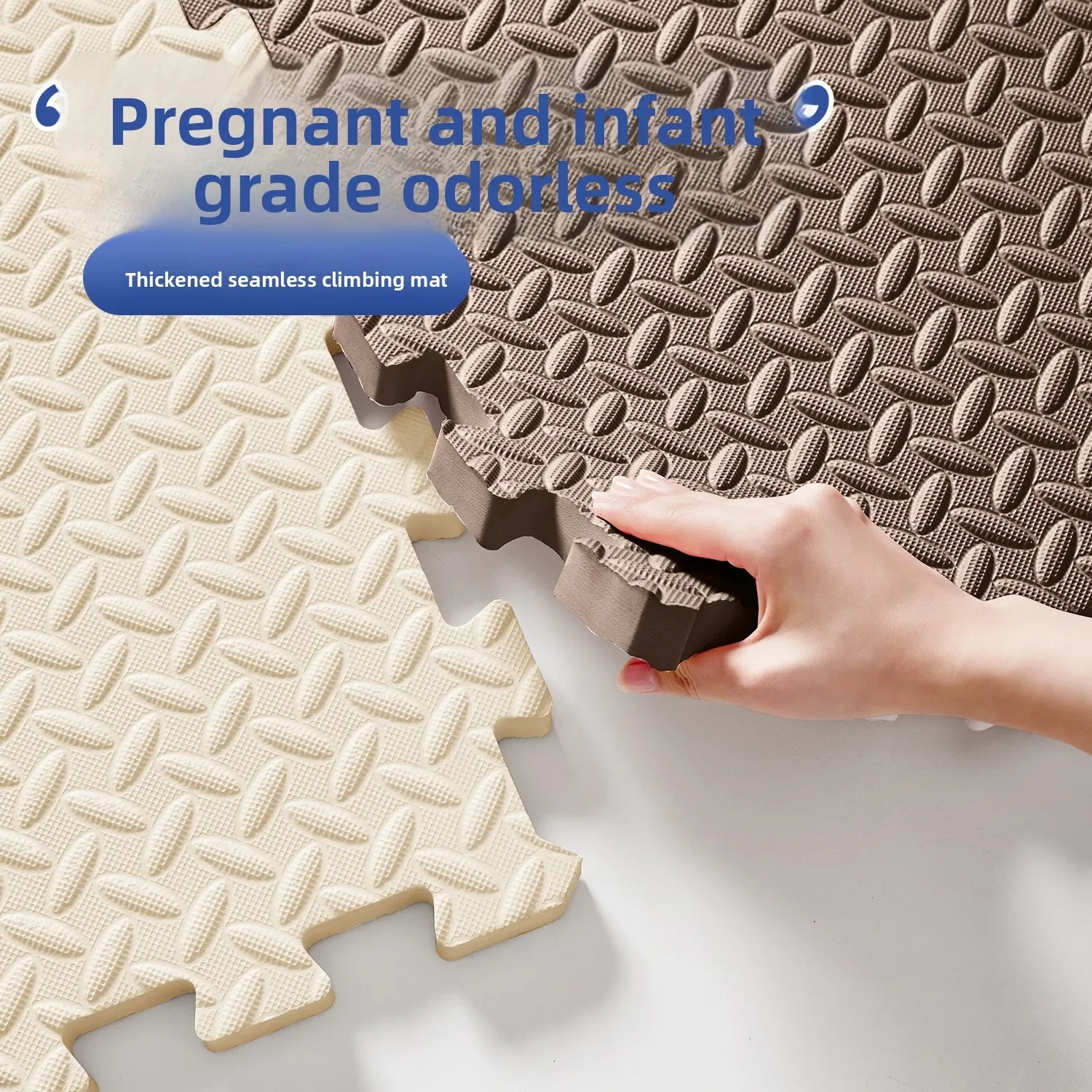 EVA Interlocking Foam Play Mat Anti Slip Waterproof Floor Pad Baby Play Patchwork Floor Suitable for Use Living Room 1/15 Piece