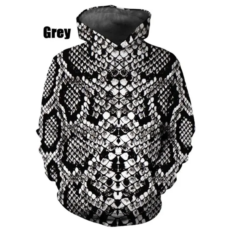 thumbnail image 1 of Sudadera con capucha para hombre con estampado 3D de piel de serpiente, sudaderas para hombre y mujer, sudaderas informales de talla grande con estampado, sudaderas con capucha, camisetas de calle, 1 of 5