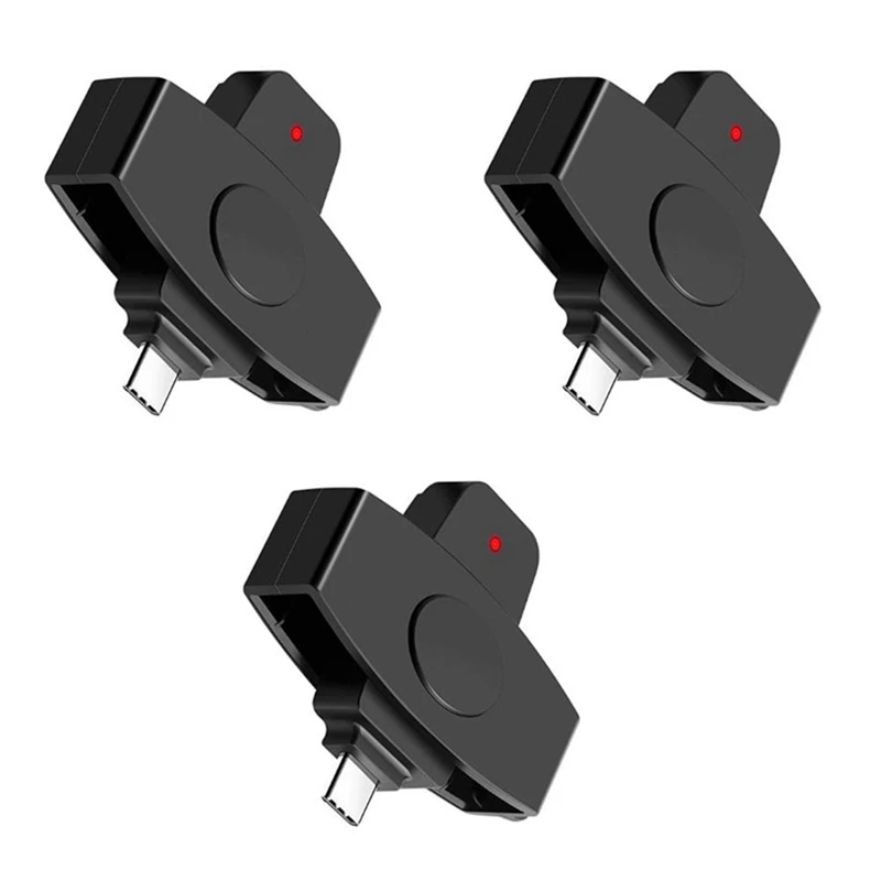 

3X CSCR3 Smart CAC Card Reader Type-C Bank Tax Declaration SIM Card/IC Card ID Card Reader