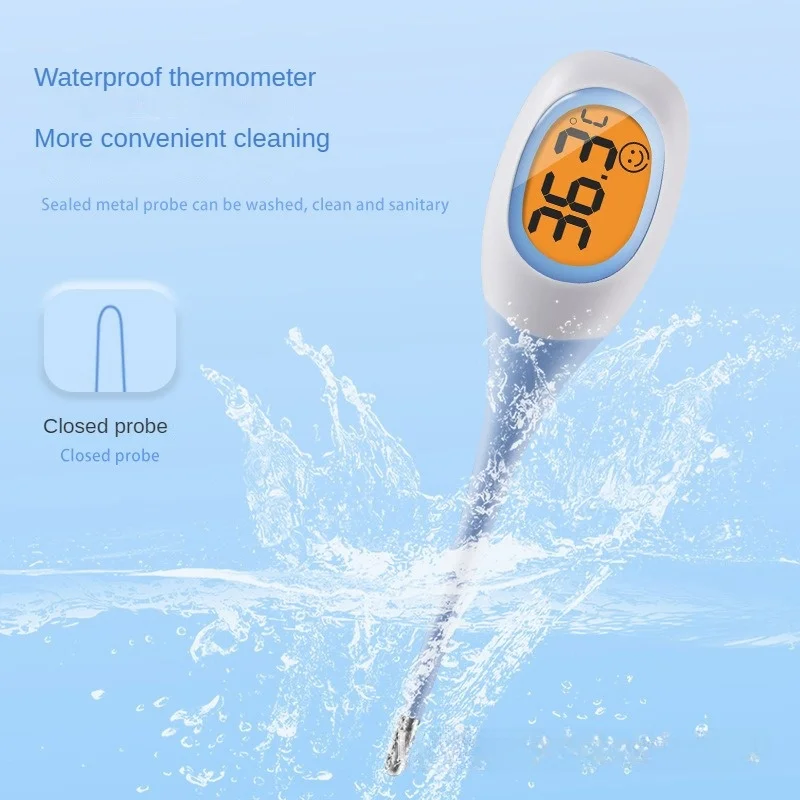 Termometr do szybkiego pomiaru gorączki medyczny cyfrowy termometr LCD z miękką główką 8 sekund do pomiaru ciała dziecka