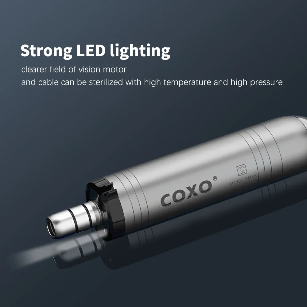 Pièce à Main Chirurgicale Dentaire COXO 20:1 – Contre-angle Droit 20°, LED, Neuf