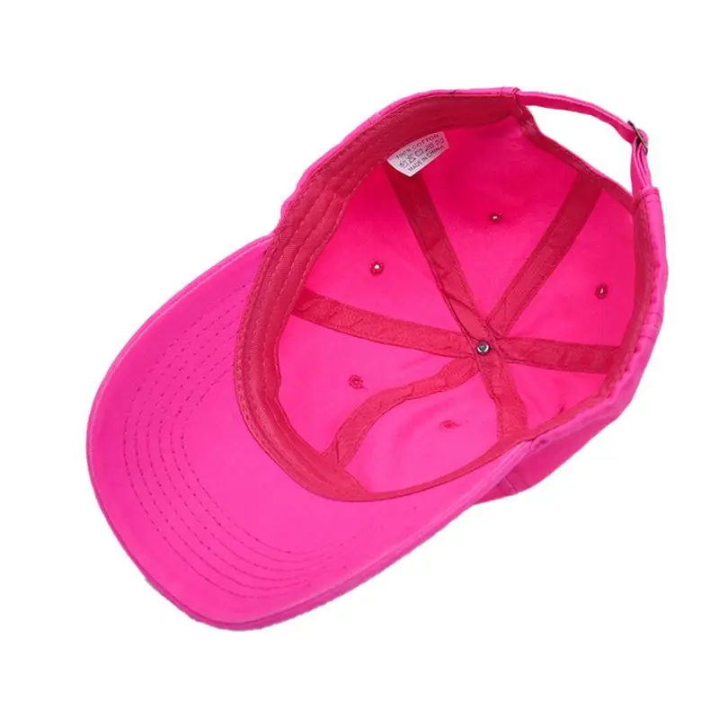 Baseball Unisex Athletic Low Plain Fluorescent Solid Color Cotton Adjustable Dad Hat for Men Women 3