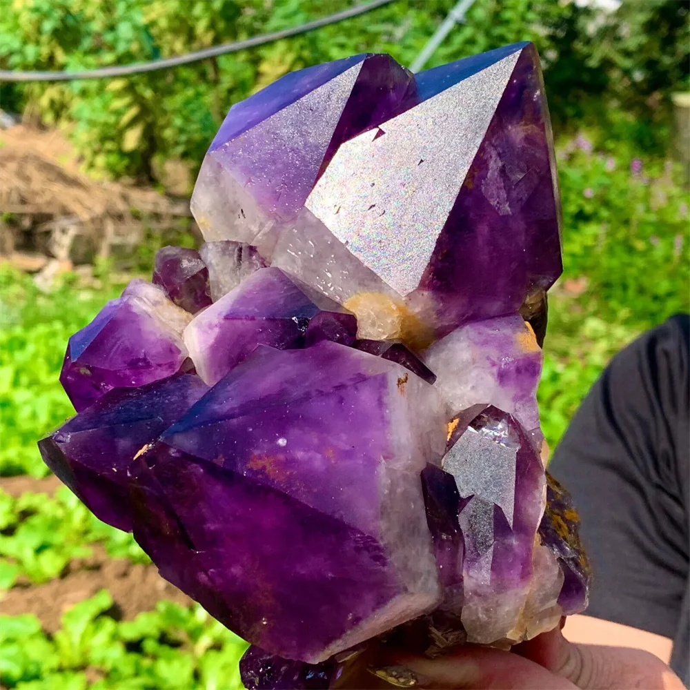 Huge Natural Uruguay Amethyst Large Hole Cluster Quartz Mineral Specimen Original Stone Degaussing, Wealth Healing Gem 5