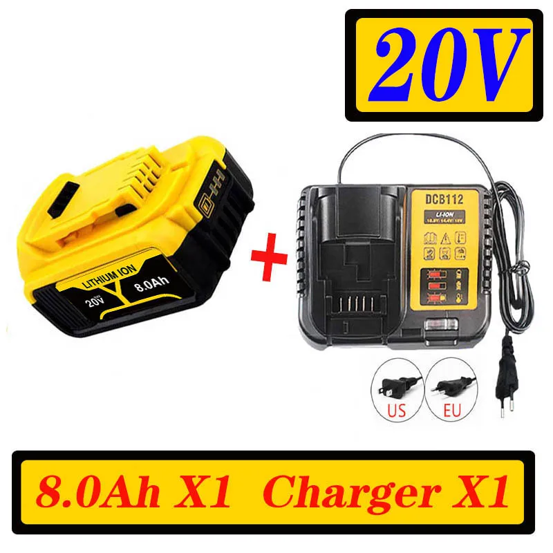 

DCB200 20V 8Ah Lithium Replacement Battery For DeWalt 18V DCB184 DCB200 DCB182 DCB180 DCB181 DCB182 DCB201 DCB206 L50 batteries
