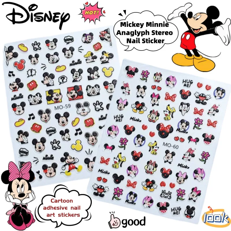 Stickers Ongles Disney Mickey Minnie | Nail Art Adhésifs
