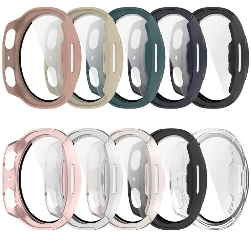 Premium Tempered Glass Protective Case for Smartwatch - Scratch-Resistant and Durable Cover Accessory