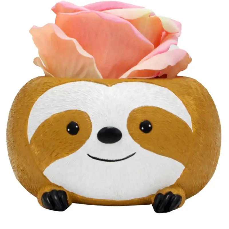 

Sloth Planter Flower Pot Creative Animal Succulents Container Bonsai Pots For Outdoor Home Gardenyard Decor Storage Organizer