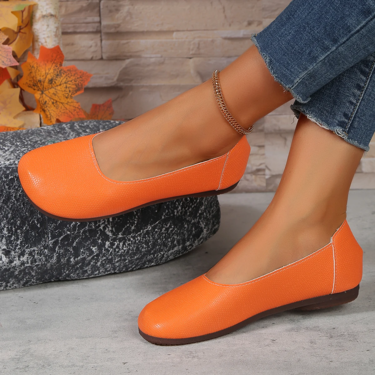 شعبية شقة وحيد حذاء واحد جولة تو الفول الأحذية 202...