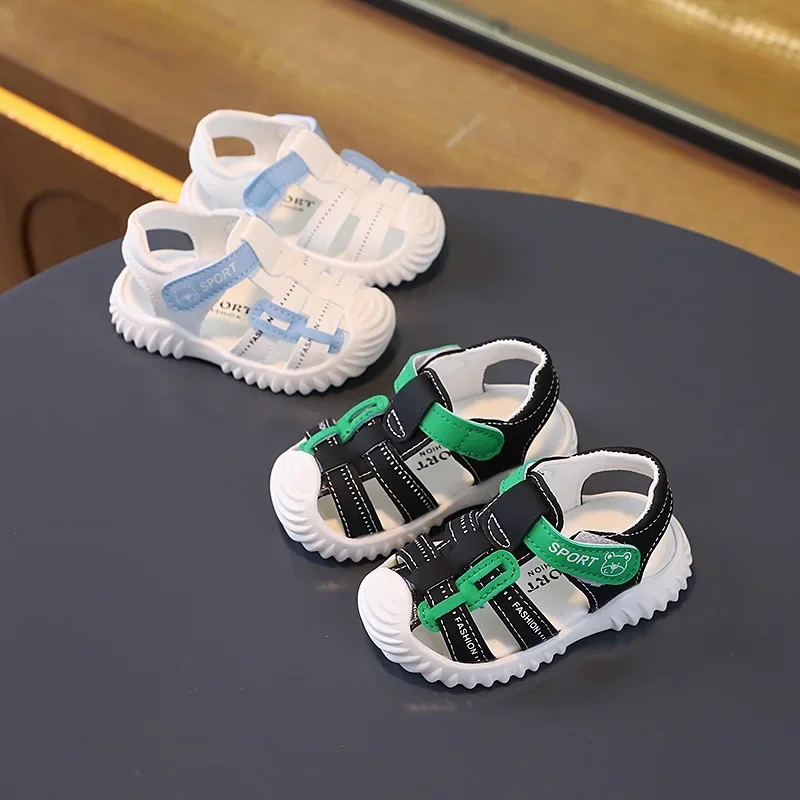 

Baby Walking Shoes for Boys Girls 2024 New Soft Cute Beach Shoes for Vacation Kids Casual Sandals 0-3 Years Old Wear-resistant