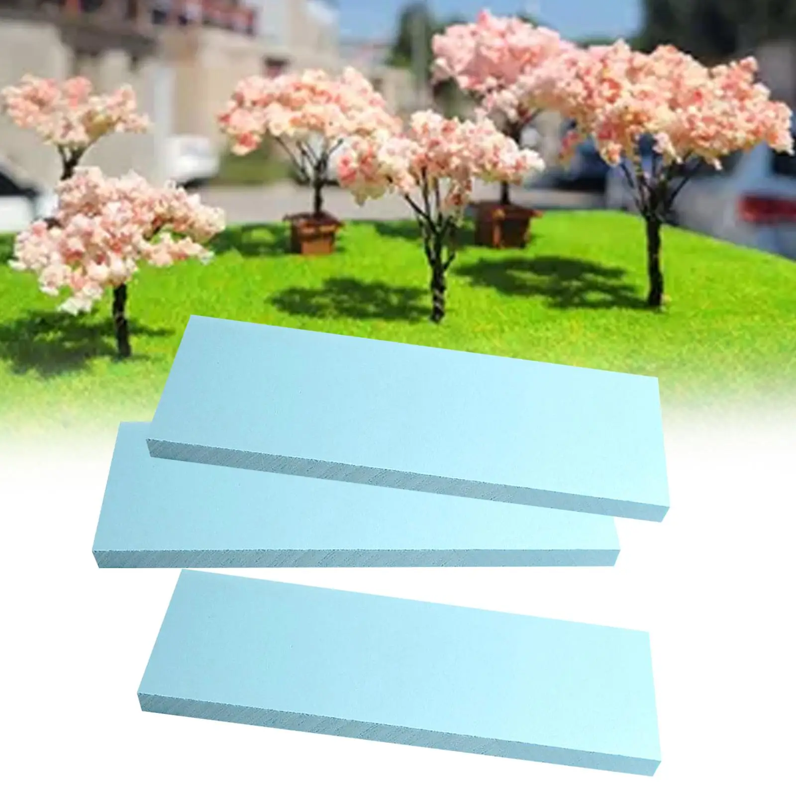 고밀도 직사각형 수제 폼 보드, 건축 모델링용 DIY 소재, 산악 취미 모델, 폼 슬래브 시트, 3 개