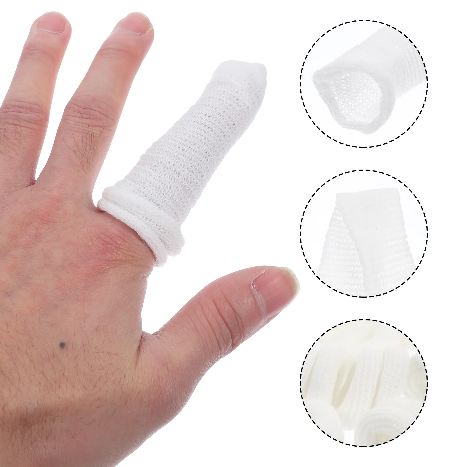 

20 Pcs Protective Case Finger Cots Office Accessories Cotton Covers Protection for Tips