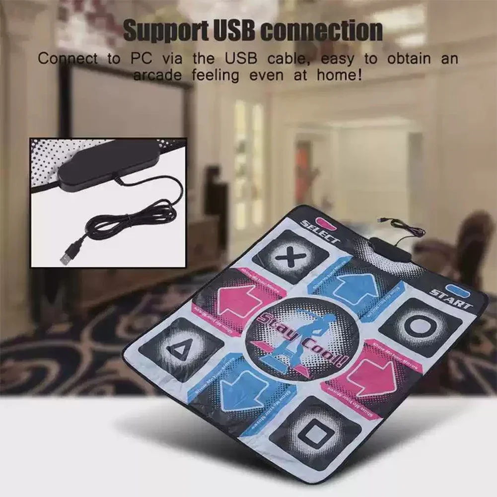 Creative USB Wired Dance Mats Non-Slip Game Step Pad for PC Dance Pad Indoor Gaming Foot Print Fitness Dancer Blanket