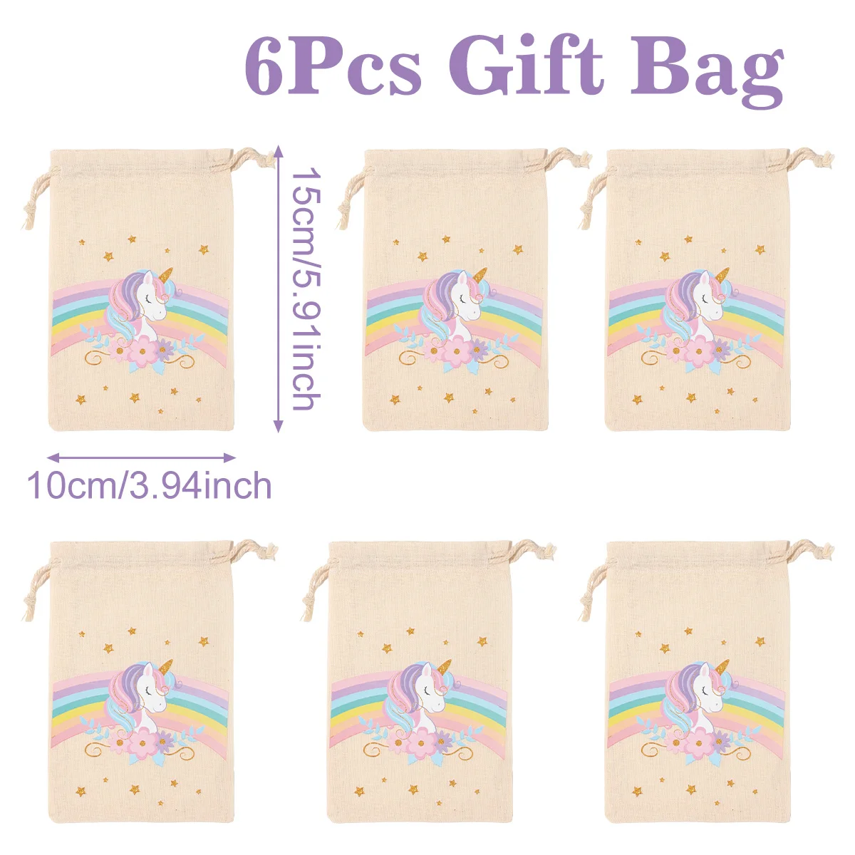 Rainbow Unicorn Birthday Party Supplies - Disposable Tableware and Decorations