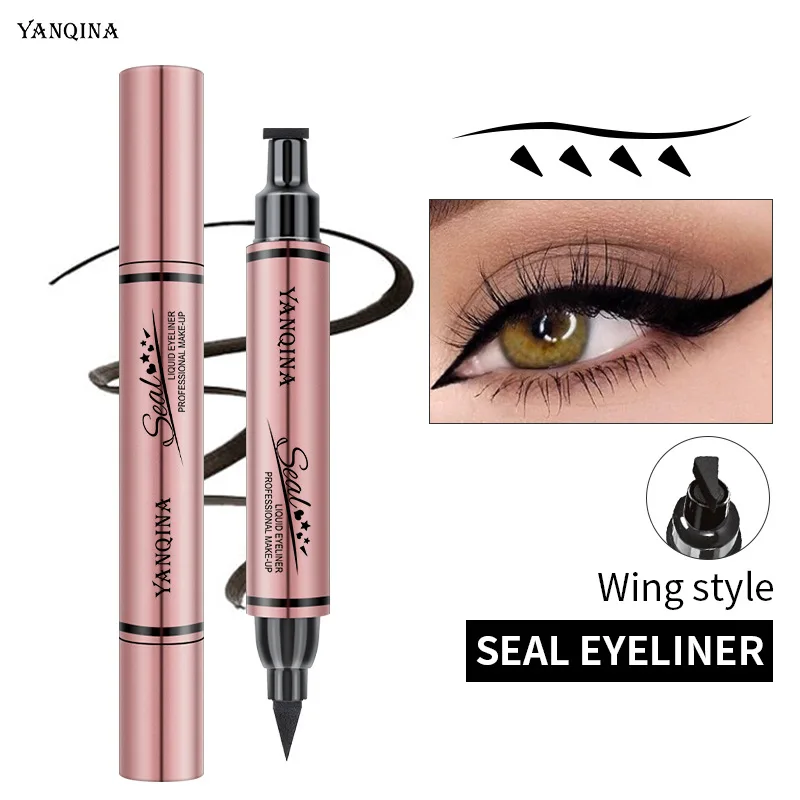 

Liquid Eyeliner Pencil Waterproof Quick Dry Black Seal Eye Liner Pen Make Up for Women Cosmetics Eyeliner with Stamp