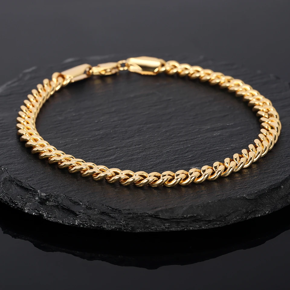 18K Gold Plated Sterling Silver Miami Cuban Bracelet