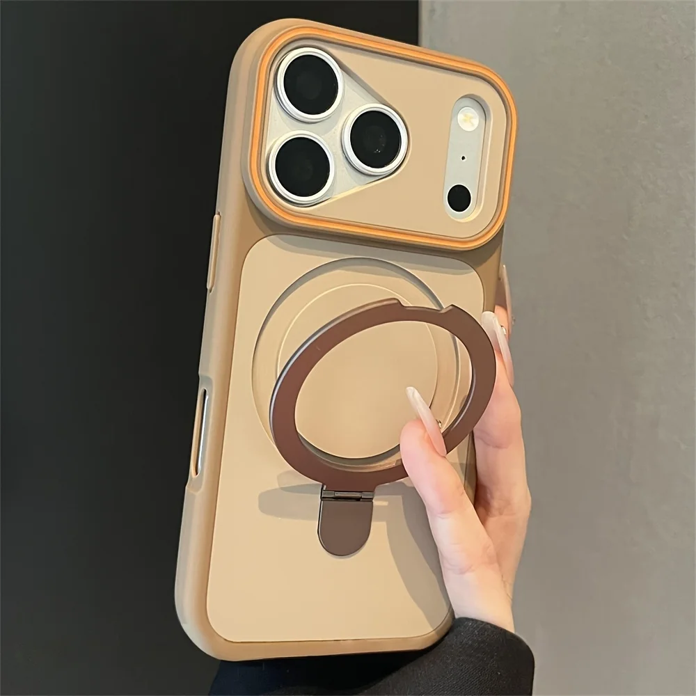 Luxury Magnetic Metal Ring Holder with Wireless Charging Armor Cover