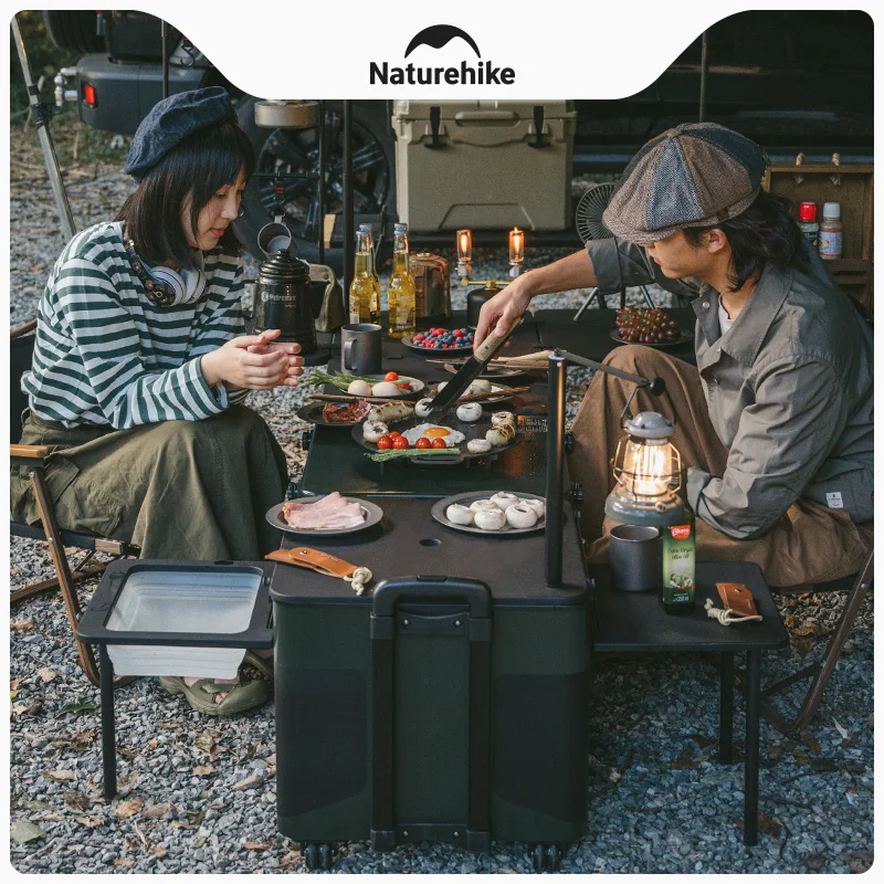 Naturehike Kit Batterie De Cuisine Camping 3-6 Personnes - Casserole, Poêle Antiadhésive, Réchaud Portable
