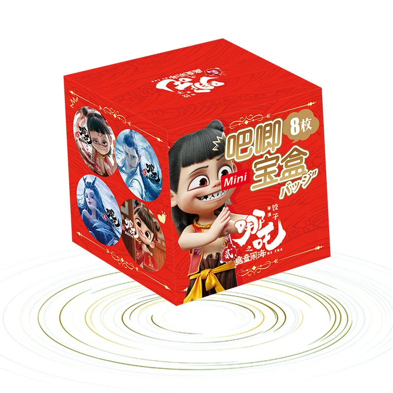 애니메이션 Ne Zha 2 MoTong Nao Hai Merch 금속 배지, Ne Zha, Ao Bing, Ao Guang 캐릭터 배지, 코스프레 선물, 세트당 8 개