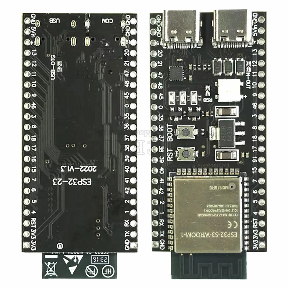YEJMKJ ESP32 S3 DevKitC 1 N16R8 ESP32 S3 Development Board WiFi + Bluetooth MCU Module, Dual Type C ESP32 S3 WROOM 1 Cores Microcontroller Processor