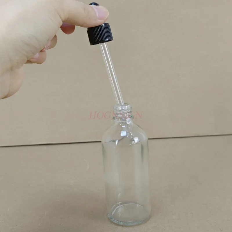투명 스크류 탑 유리 스포이드 병, 밀봉 스포이드 화학 실험 장비, 에센셜 오일..