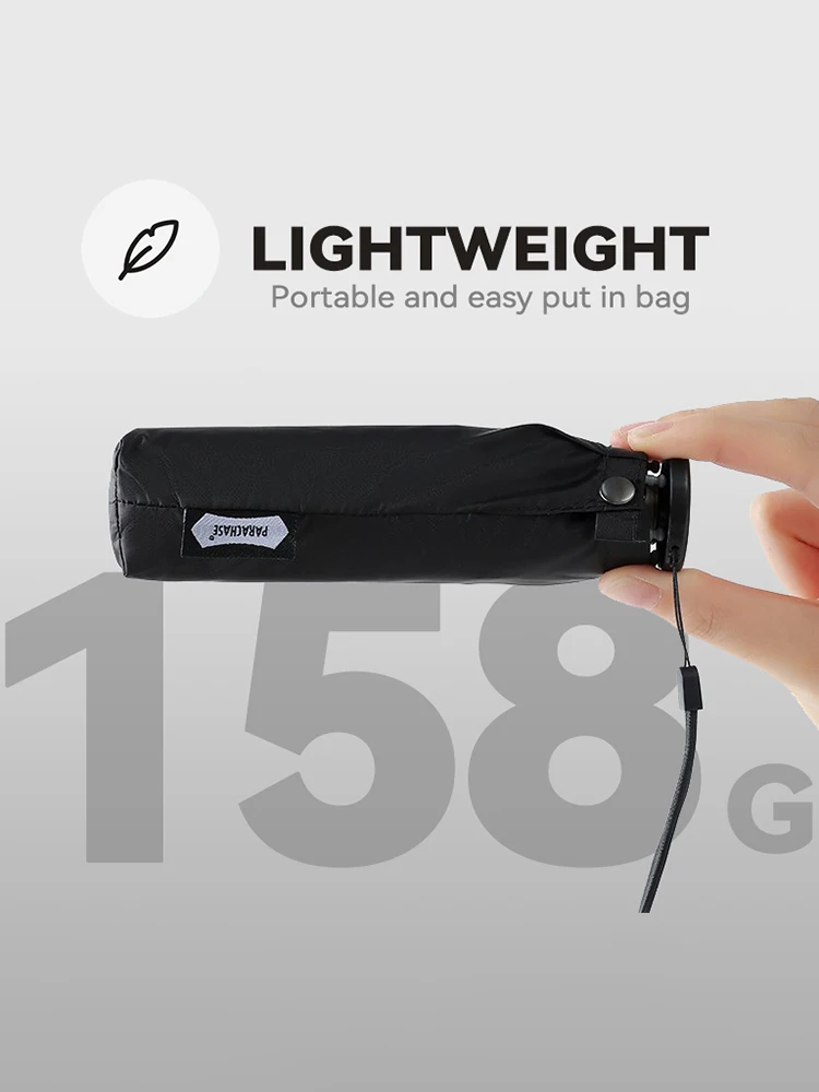 Parachase Pocket Mini Umbrella Woman UV Protection Girls Sun Umbrella Parasol 6 Ribs Carbon Fiber Compact Foldable