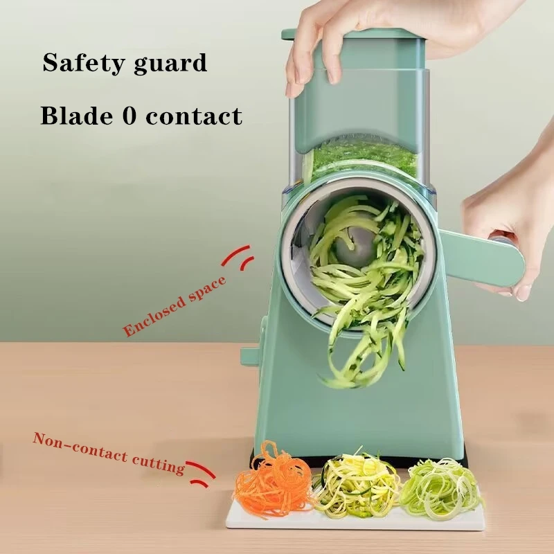 New 4 In 1 Multifunctional Vegetable Cutter Shredders Slicer with Basket  Fruit Potato Chopper Carrot Grater Slicer Mandoline