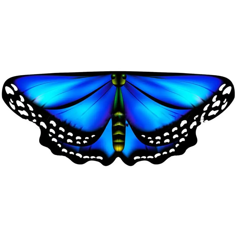 Kinder Schmetterlingsflügel Cape Mädchen Fee Schal Pixie Umhang Kostüm buntes Kleid Cos - Bild 16 von 21