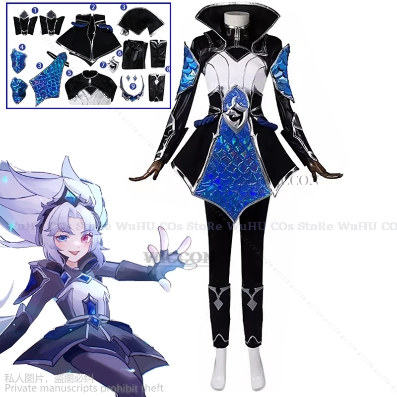 

Game LOL Aspect Of Twilight Zoe Cosplay Costume LOL EDG Champion Skin Zoe Cosplay Costume Halloween Full Set Sexy Top Pant