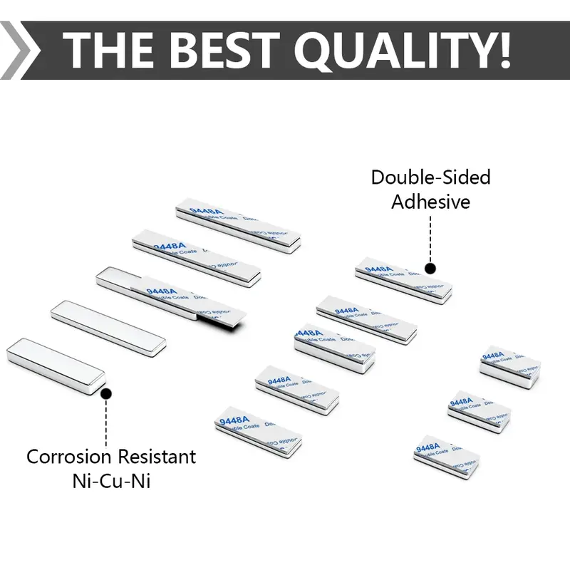 Super Powerful Magnet Neodymium With double-sided adhesive Magnet Block NdfeB N35 Strong Permanent Magnetic imanes Refrigerator - Image 4