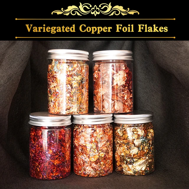 Imitation Gold Leaf Flakes Copper Flakes for Gliding Arts Crafts Decoration  Silver Copper Gold Foil Fragments Gold Flakes Craft - AliExpress