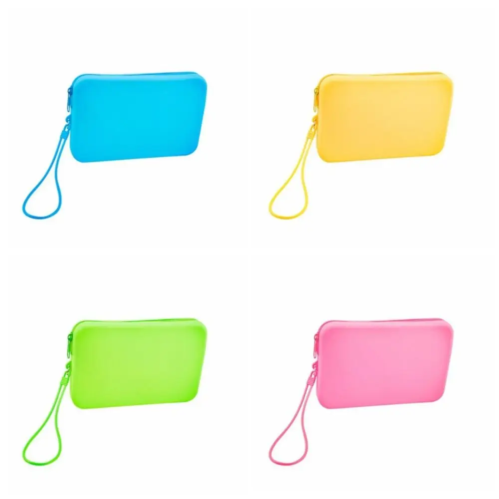 

Водонепроницаемая квадратная косметичка, однотонная силиконовая сумка для хранения гигиенических салфеток, повседневный мешок для путешествий