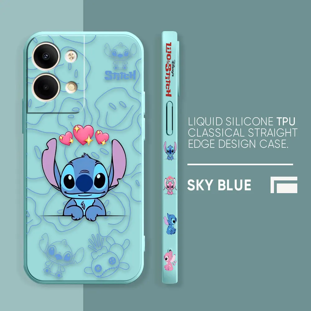thumbnail image 1 of Case For OPPO RENO 8 7 9 6 7SE 5 4 4SE 4 3 4G 5G PRO PLUS Colour Simple Liquid Silicone Case Lilo And Stitch Angel Couple, 1 of 5