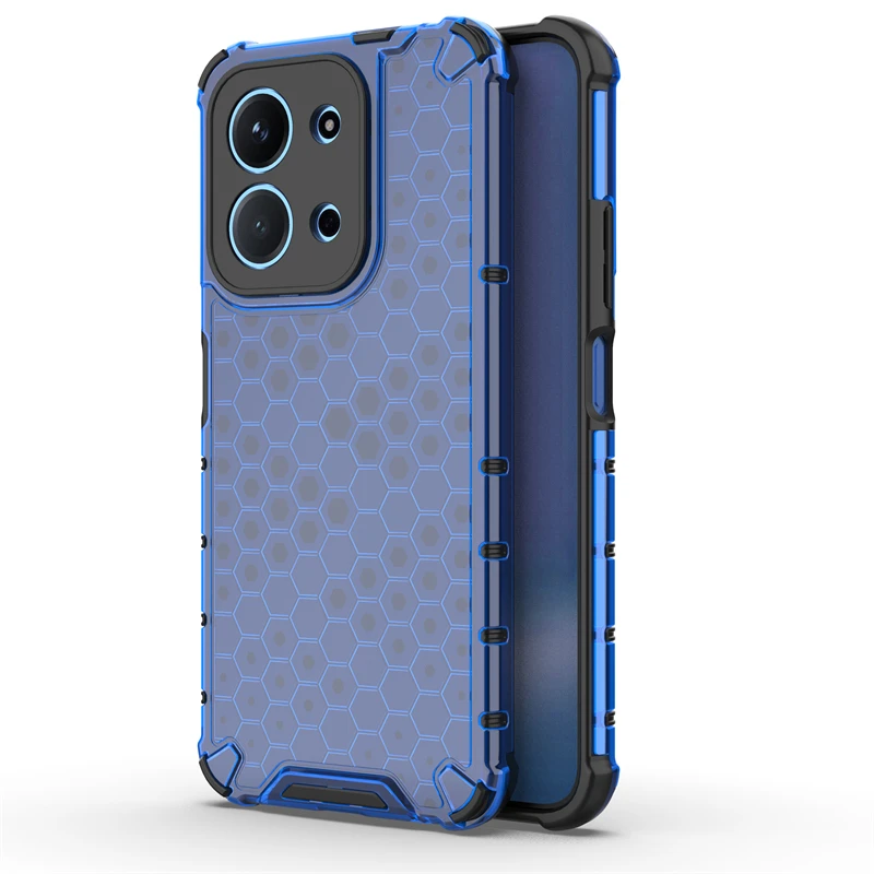 Shockproof Transparent Honeycomb Armor Case - Full Back Protection, 6.9-Inch