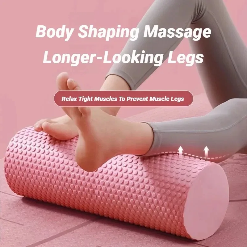 Hexagonal Yoga Roller: Round EVA Foam Cylinder (15cm in Diameter and 30cm in Length) for Pilates and Enhanced Family Exercise