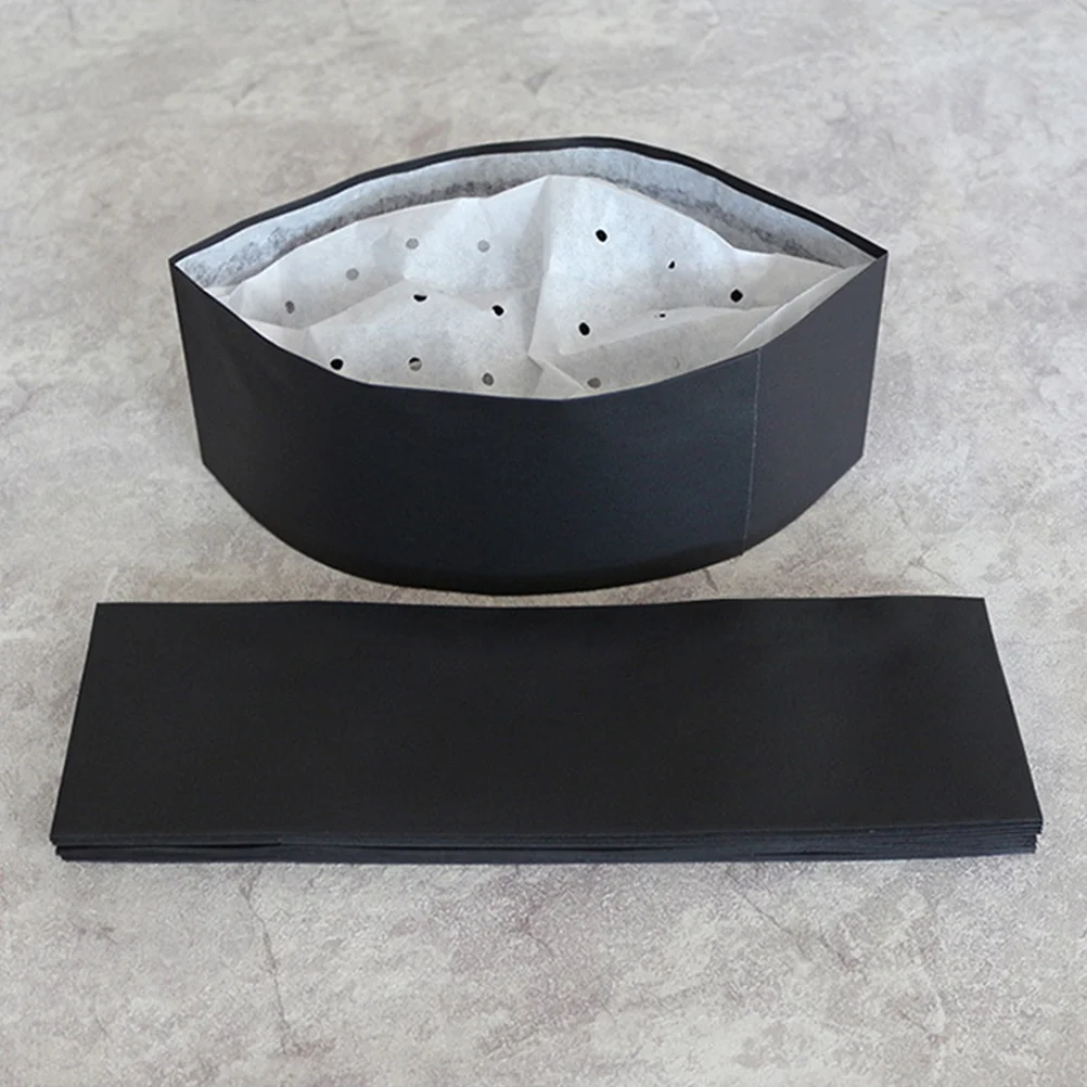 

Black Hat Soda Cap Chef Hat Disposable Cap Paper Soda Baker Cooking Kitchen Food Service Restaurant Vent Beanie