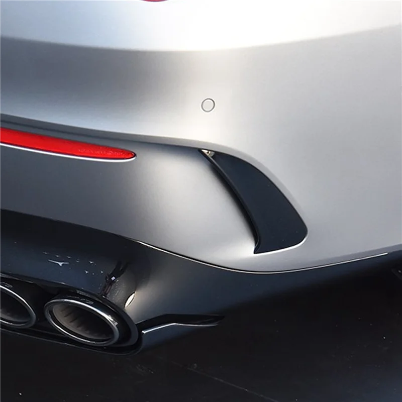 메르세데스-벤츠 CLA 클래스 C118 CLA200 CLA250 CLA45 AMG 2020+ 블랙용 4X 자동차 리어 범퍼 스포일러 사이드 윙 카나드 트림