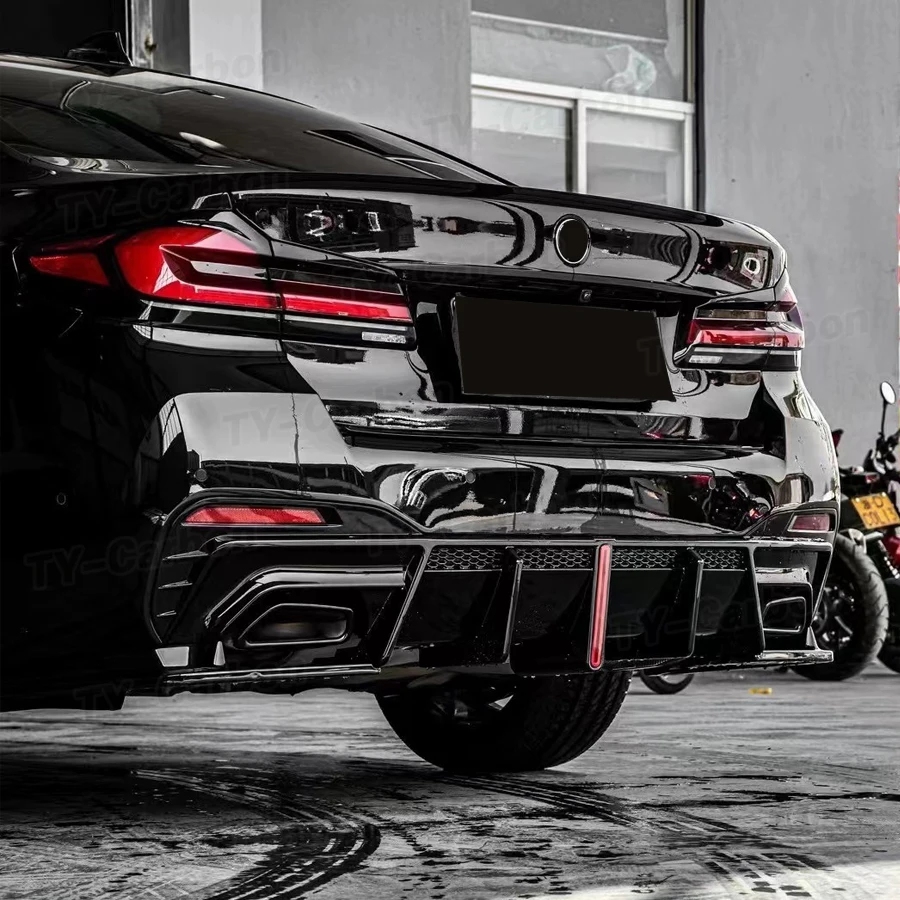 と互換性がある BMW 5シリーズ G30 G31 2017-2023 2個 グロスブラック リアバンパー リップスポイラー サイド 車のサイドスカート リアバンパーサイドスプリッターフラップ光沢のある ブラック 5 シリーズ G30 G31 スポーツ 2017 2 と互換性がある  BMW 5シリーズ G30 G31 2017-2023 2個 グロスブラック リアバンパー リップスポイラー サイド と互換性がある BMW 2017-2019  5 ...