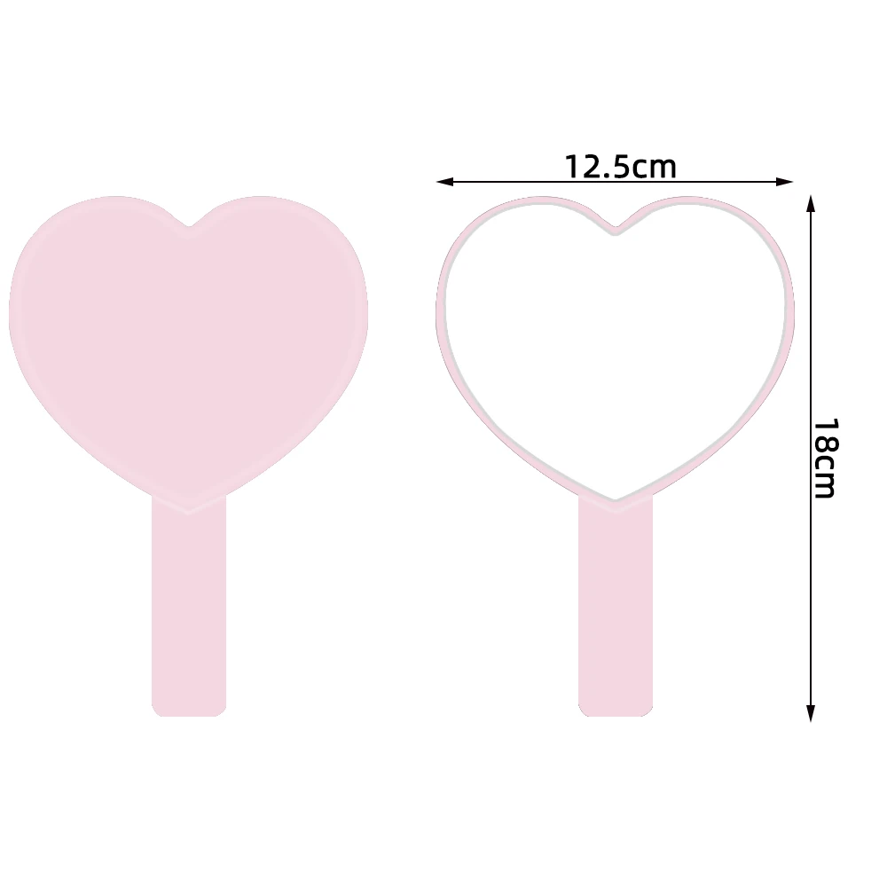 Personalized Heart Shape Handle Mirror Wedding Bridesmaid Proposal Party Souvenir Gift Ideas Hand Held Mirrors 1 Pc