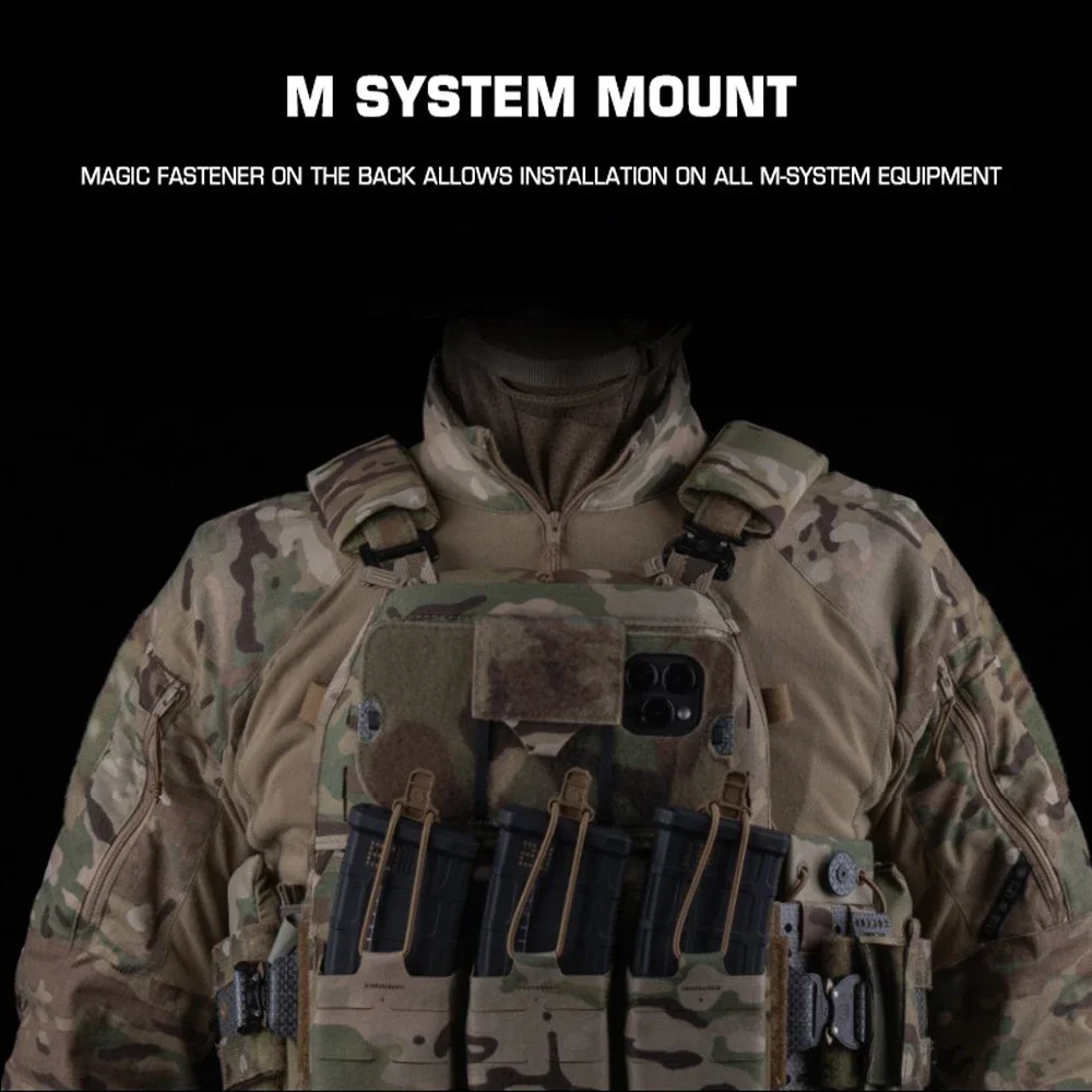 Tactical Mobile Phone Rack Militar Vest Plate Carrier Map Case Panel Airsoft Gear Outdoor Molle Folded Iphone Navigation Board 5