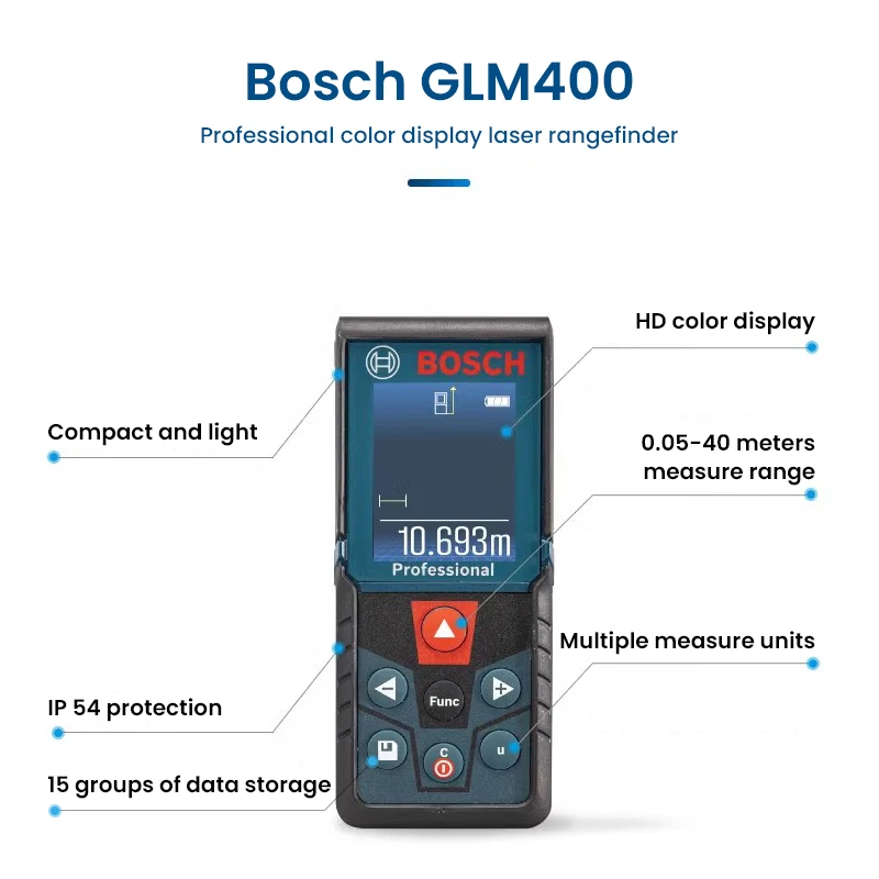 Laser Rangefinder Bosch 40M GLM 400/4000 Multi Modes Digital Distance Meter High Precision