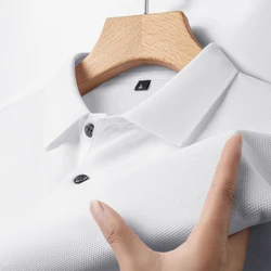 Men's 100% Cotton Polo Shirt - Summer Fashion Casual Short Sleeve, Breathable Lapel Tee in 10 Vibrant Colors, Perfect - 5XL -fits 100 - 110kg (WHITE)