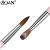 BQAN Pink Kolinsky Acrylic Nail Brush Set 3D Pure Handmade Nail Brushes For Acrylic Application Professional Nail Art Brush 3