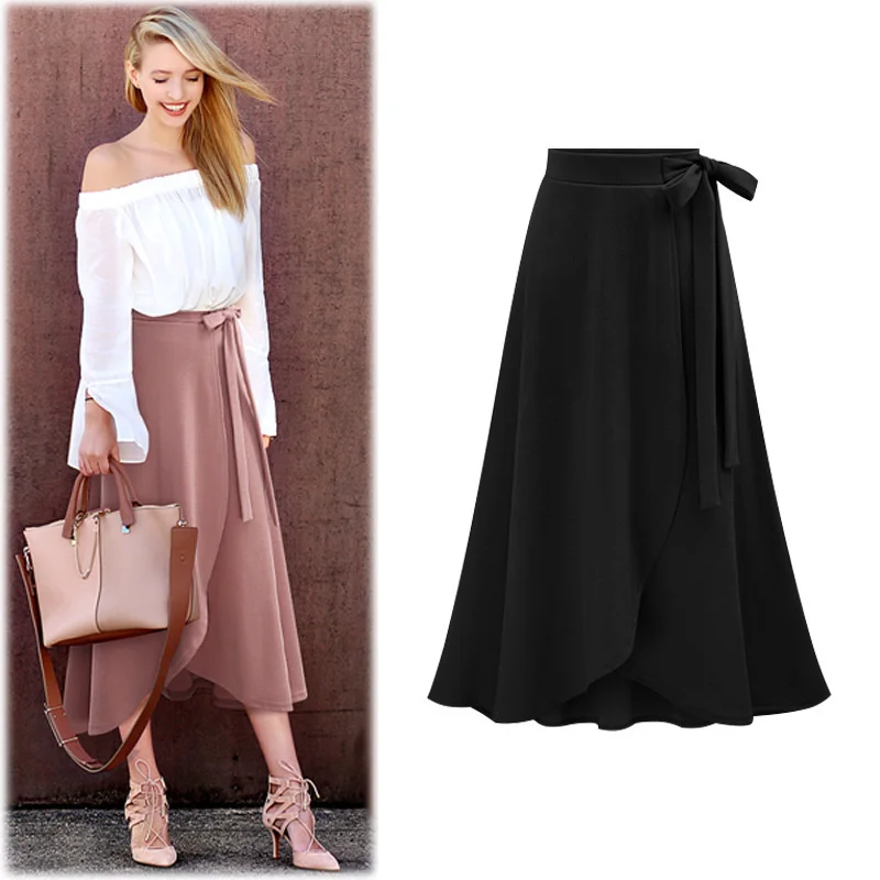 Black Skirts Womens 2022 Summer Long Skirt Maxi Skirt Korean Style ...