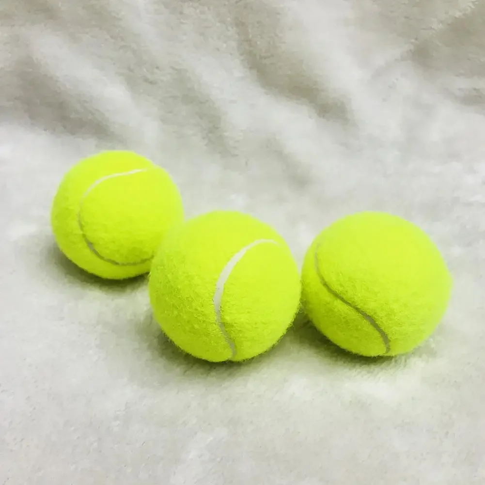 3PCS High Elasticity Tennis Professional Tennis Training Game Ball Outdoor Dogs Bite Chase and Chomp 63mm Ball