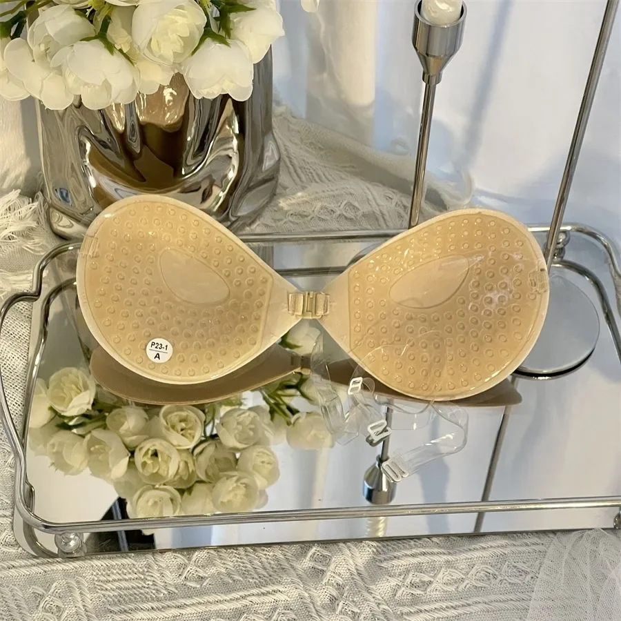 Sexy One-piece Strapless Bra Pads Women Girls Invisible Brassiere Underwear Breast Adhesive Lift Up Stick Bralette Lingerie