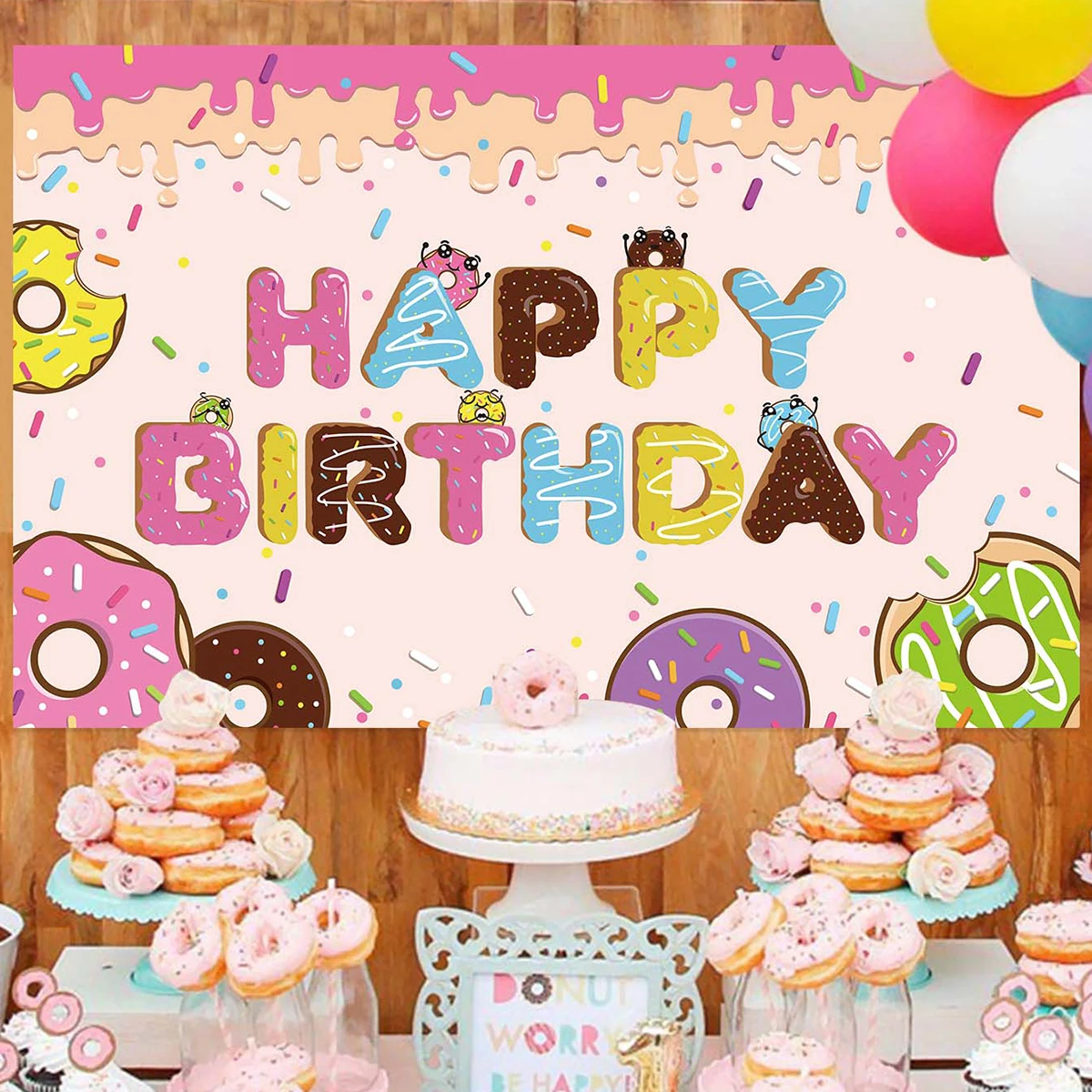 3 Palloncini Torta Di Compleanno In Foil | 102x62 Cm, 90x45 Cm E 90x40 Cm, Decorazioni Colorate Per Feste E Anniversari