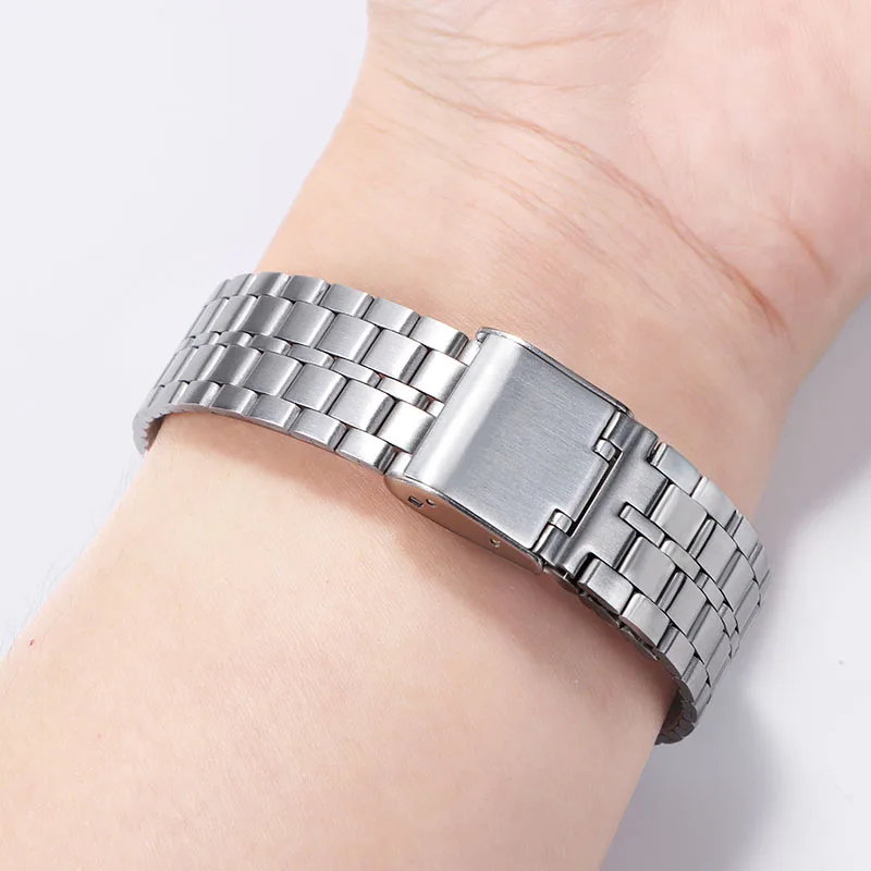 Uhrenarmband für Casio F91W F84 F105 F108 A158 A168 AE1200 AE1300 18mm Metallarmband Herrenuhr Zubehör Ersatz – Detail 7