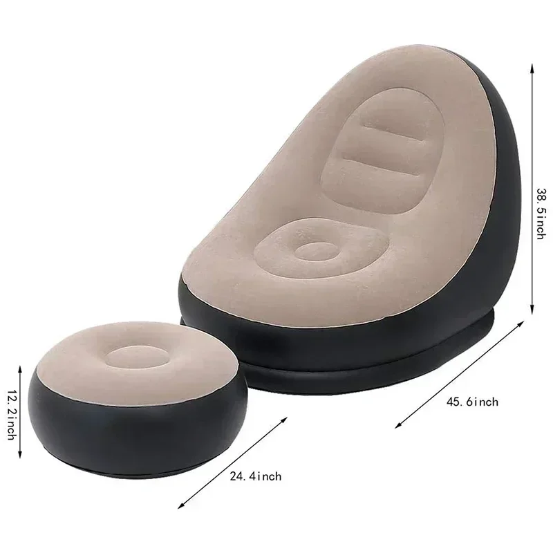 Bean Bag Sofa Inflatable Lazy Sofa Set Outdoor Foldable Recliner Bed Fluffy Seat Tatami Footstool Bedroom Floor bean bag sofa