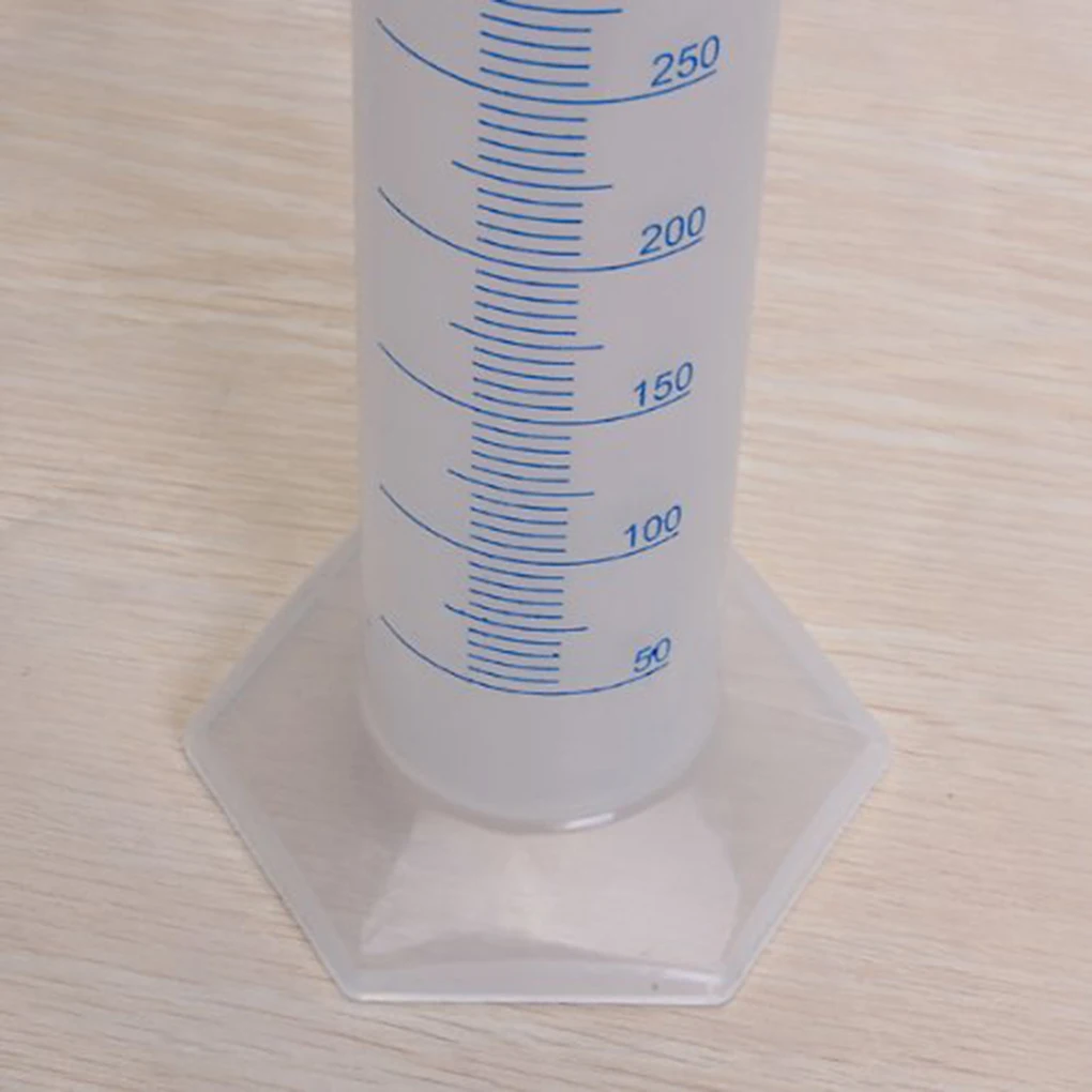 

500ml Plastic Measuring Cylinder Blue Line Tube Corrosion Resistant Precision Measure Tool